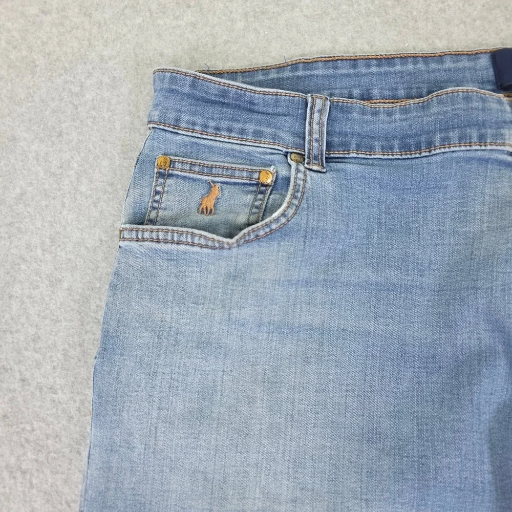 Polo Ralph Lauren Simon Jeans Men's 42/29 Light Wash Blue Straight‎ Leg Denim